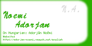 noemi adorjan business card